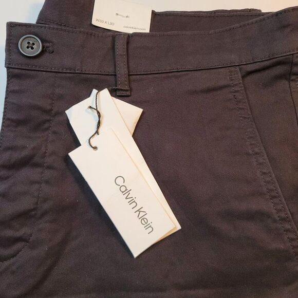 Calvin Klein Men's Straight-Fit Stretch Chino Pants - Picture 3 of 4